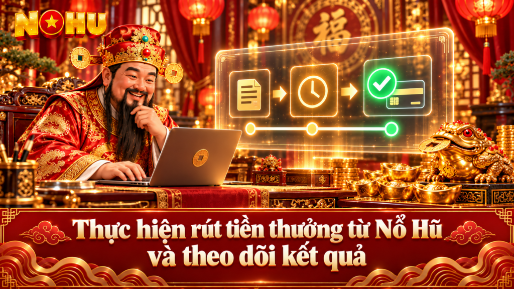 Thực hiện rút tiền thưởng từ Nổ Hũ và theo dõi kết quả
